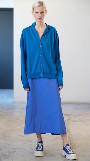 Sofie D'Hoore Sokoto Skirt in Sapphire - SKULPT Dublin