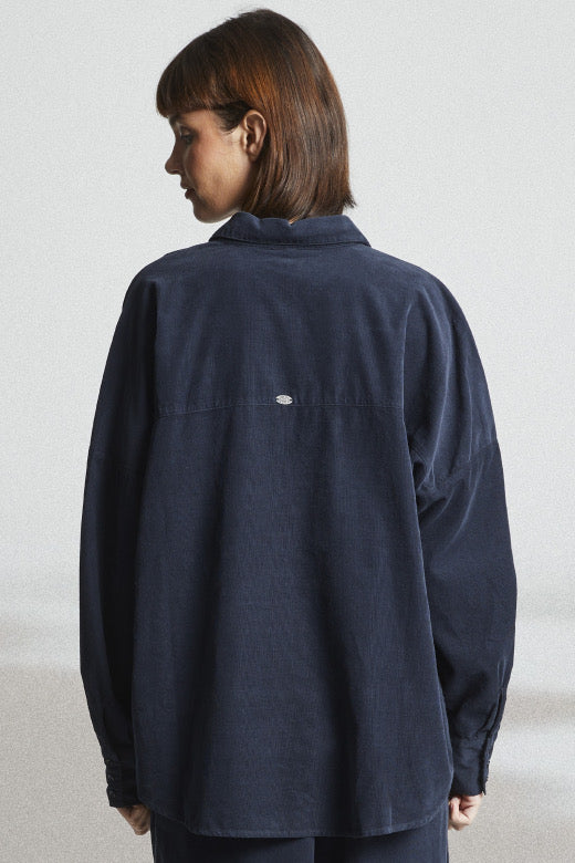 Mat de Misaine Cord Shirt in Mulberry - SKULPT Dublin