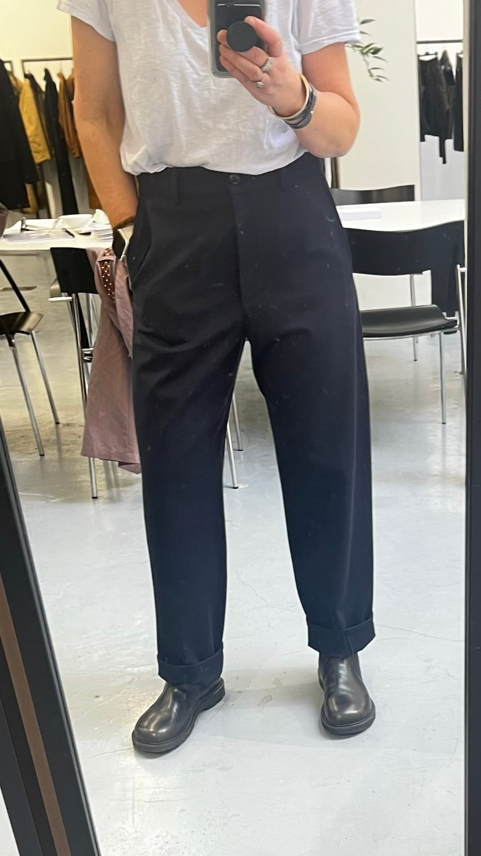 AVN Stretch Pants in Dark Navy - SKULPT Dublin