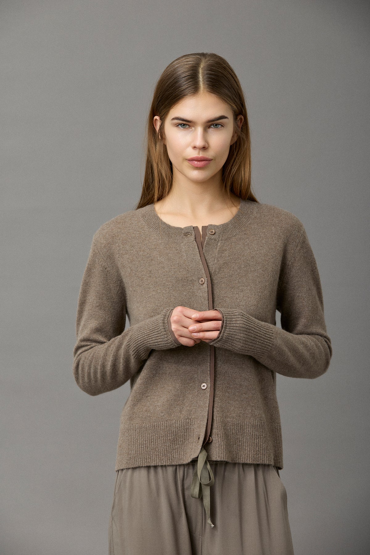 KristenseN Du Nord Cashmere Cardigan in Chocolate - SKULPT Dublin