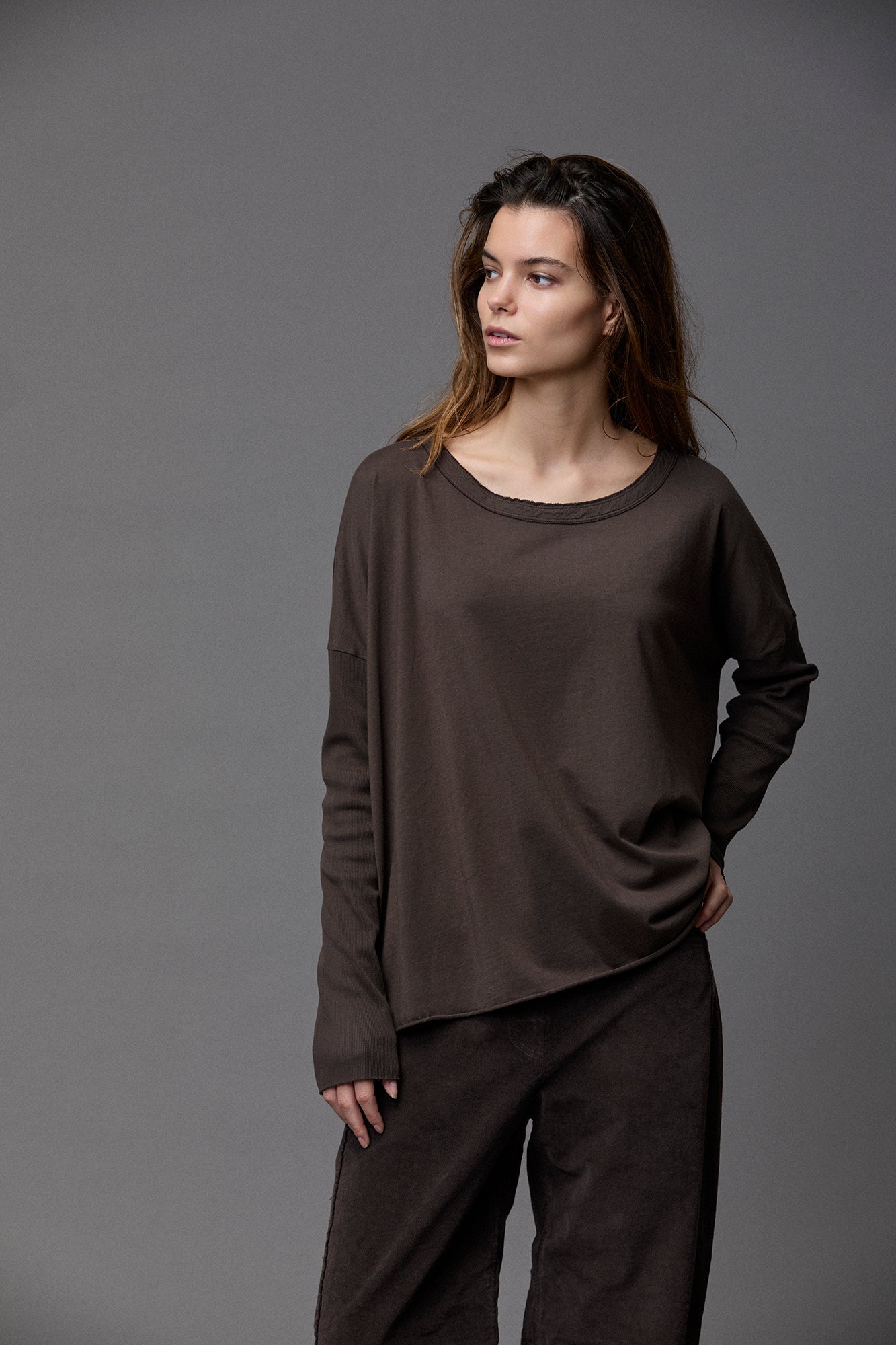 Kristensen du Nord Barrel Corduroy Trousers in Dark Chocolate - SKULPT Dublin