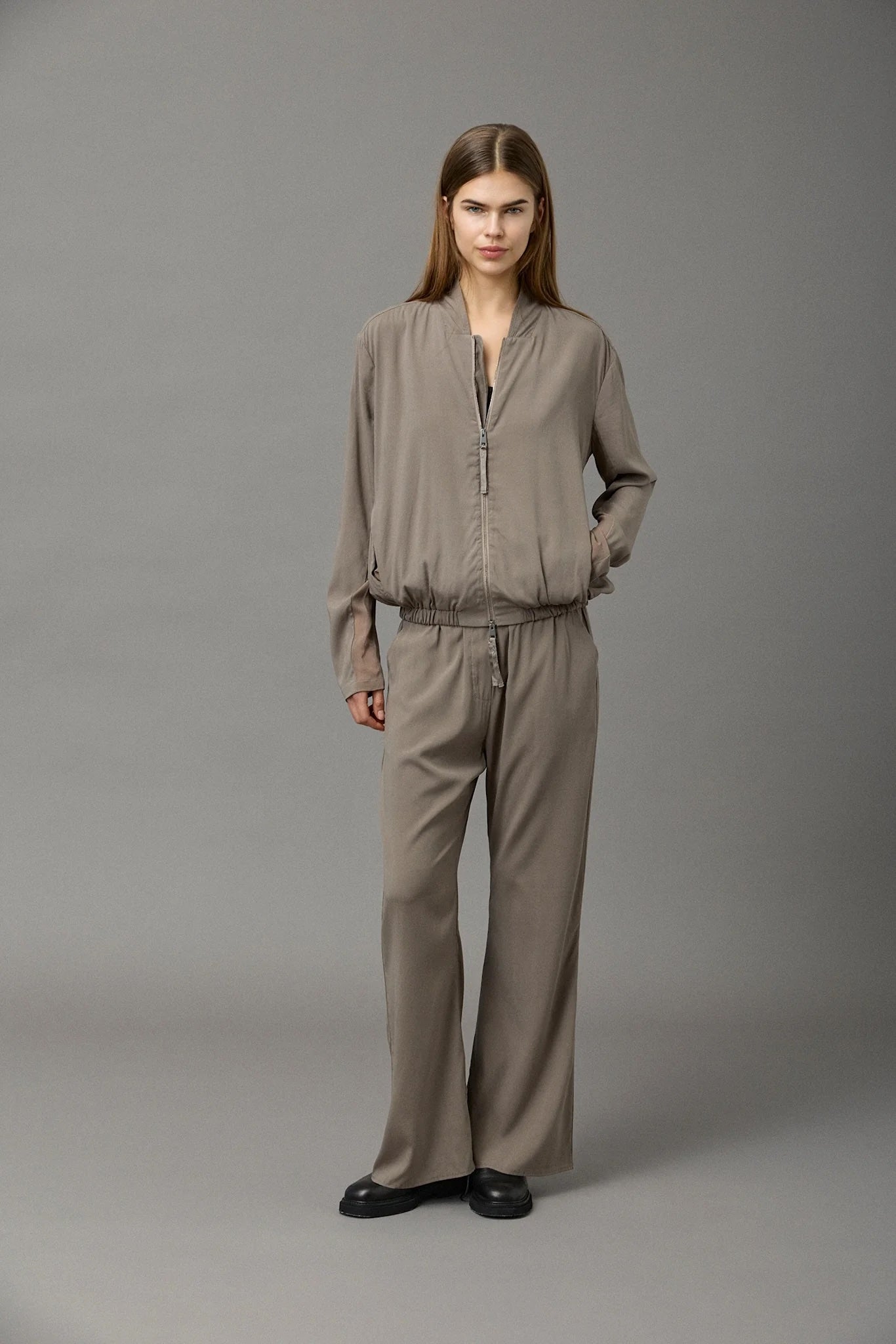 KristenseN Du Nord Silk Flared Pants in Black - SKULPT Dublin