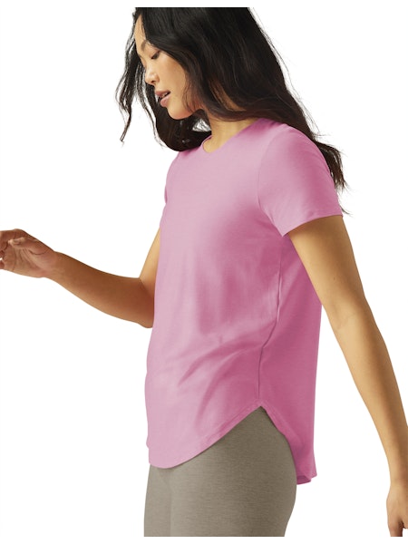 Beyond Yoga Short Sleeve Tee Pink Bloom - SKULPT Dublin