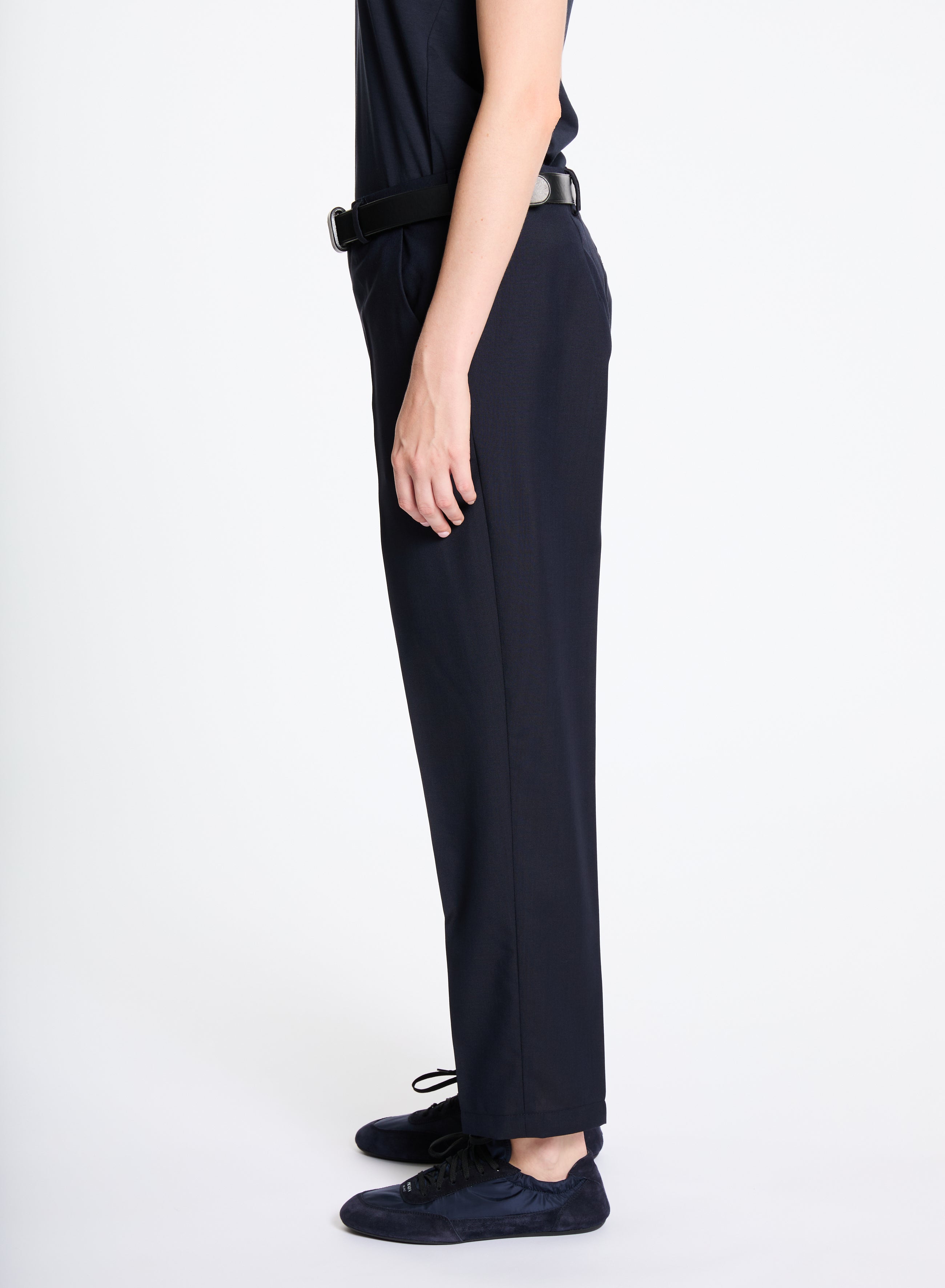 Lis Lareida Wool Suit in Dark Navy - SKULPT Dublin