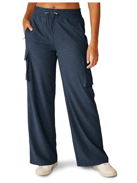 Beyond Yoga City Chic Trousers Pants in Navy
