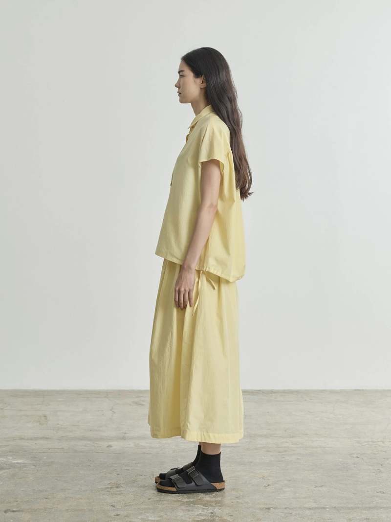 Nicholson and Nicholson Short Sleeve Shirt in Lemon