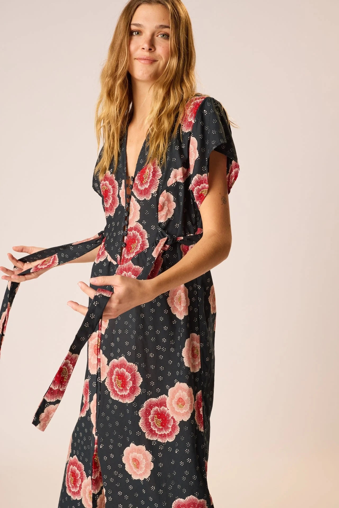 Natalie Martin Cotton Dress in Poppy - SKULPT Dublin