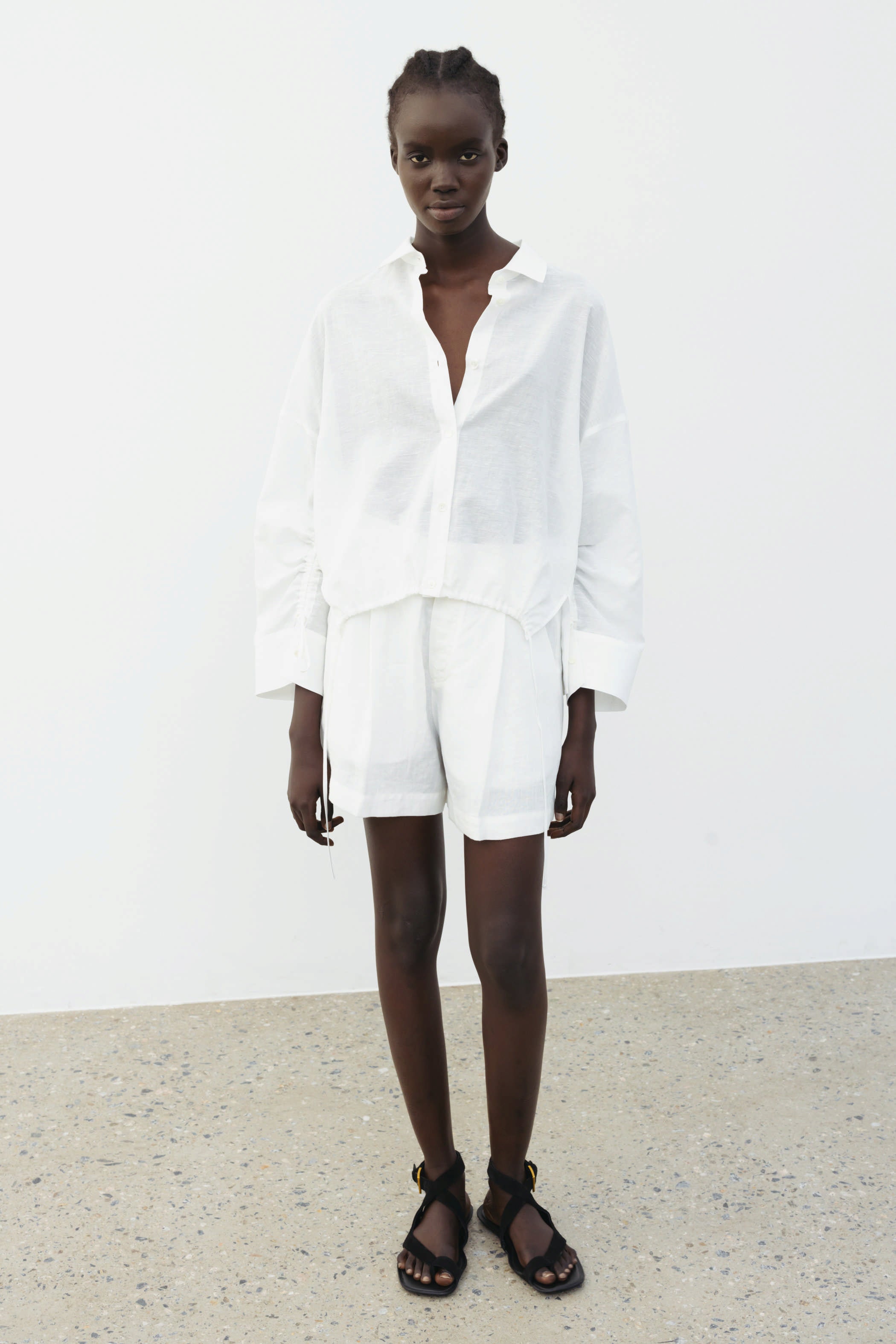 The Loom Linen Shorts White - SKULPT Dublin