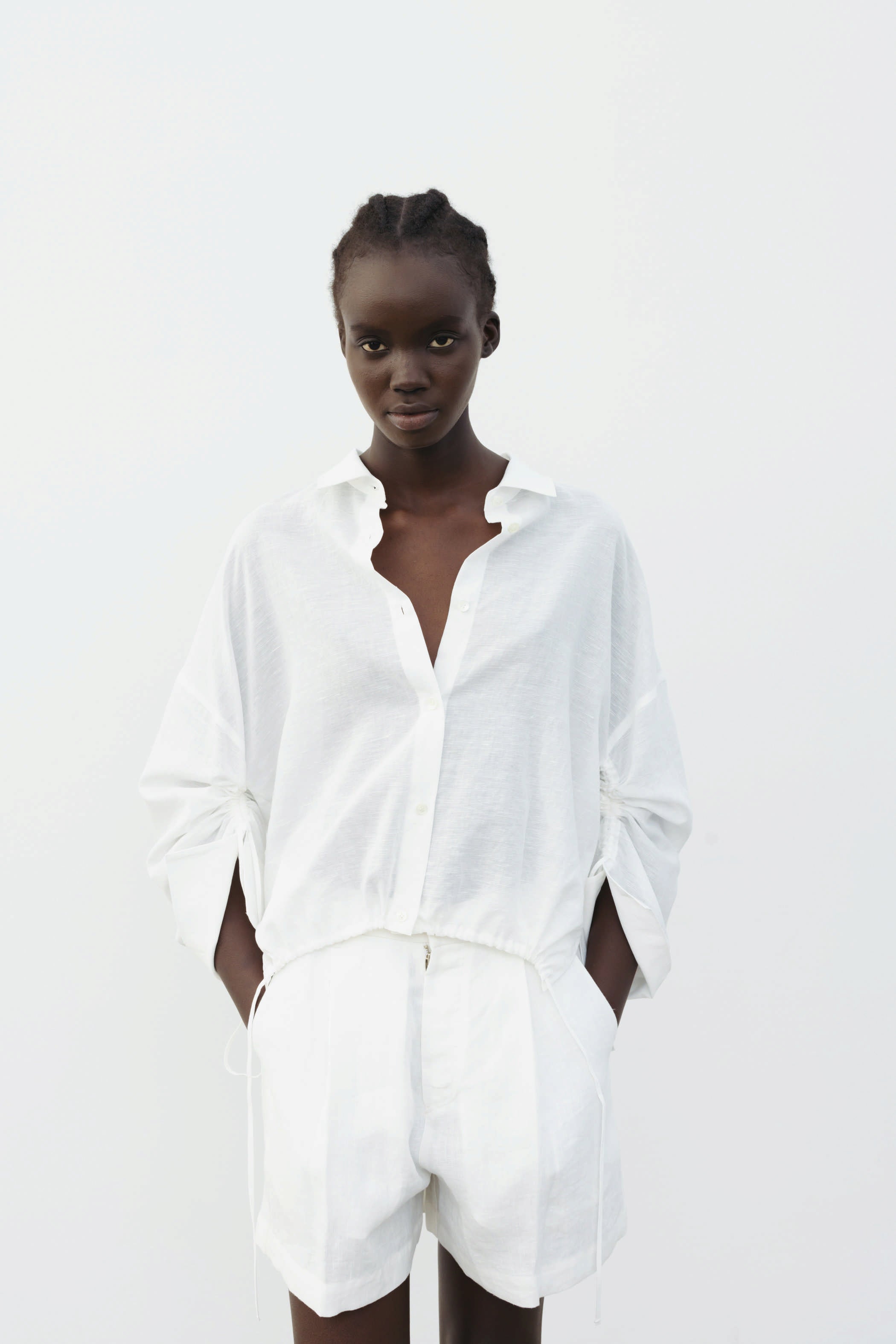 The Loom Long Sleeve Linen Shirt White - SKULPT Dublin