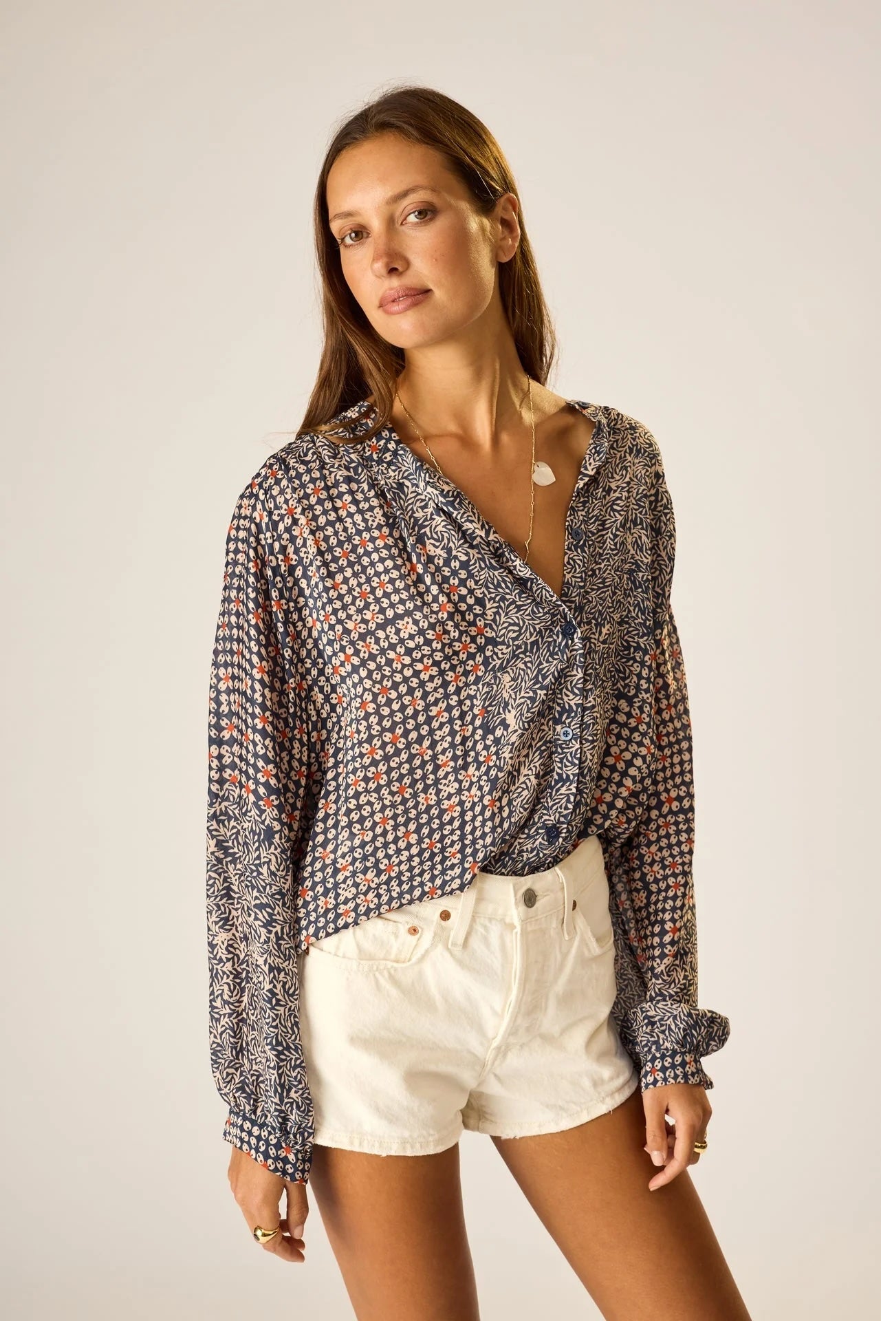 Natalie Martin Long Sleeve Shirt in Ink - SKULPT Dublin