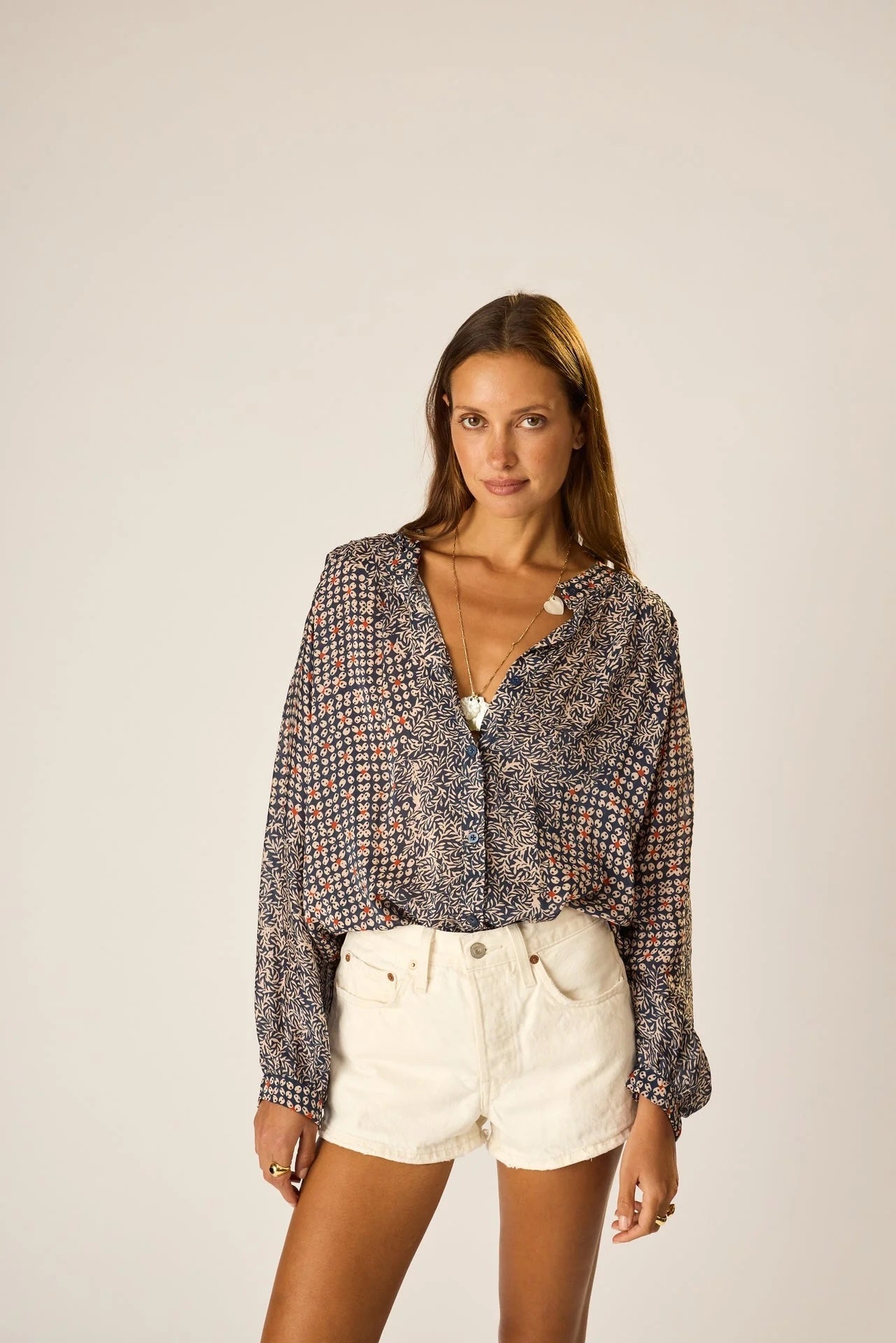 Natalie Martin Long Sleeve Shirt in Ink - SKULPT Dublin