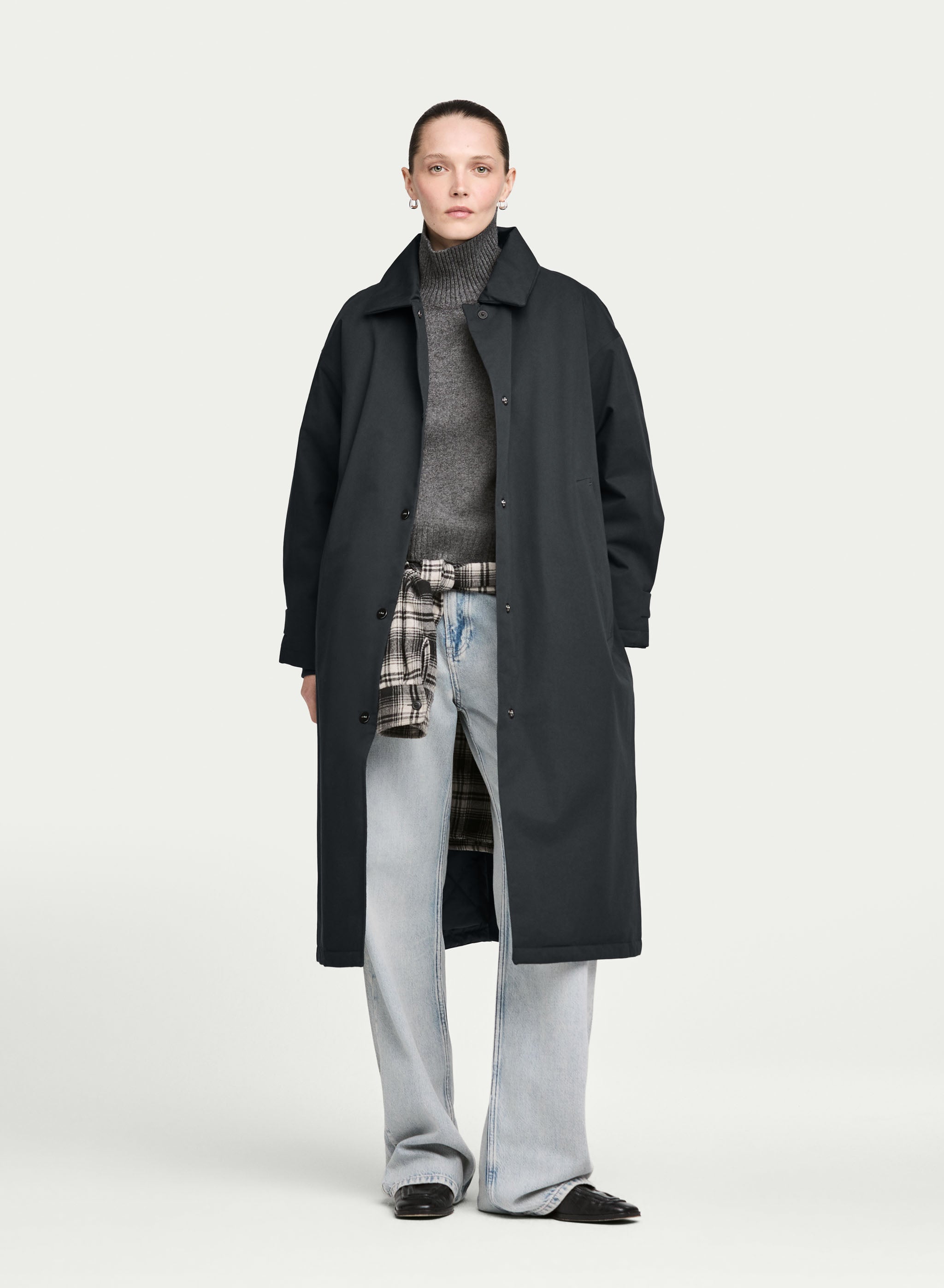 G-Lab Light Long Puffer Coat in Midnight - SKULPT Dublin