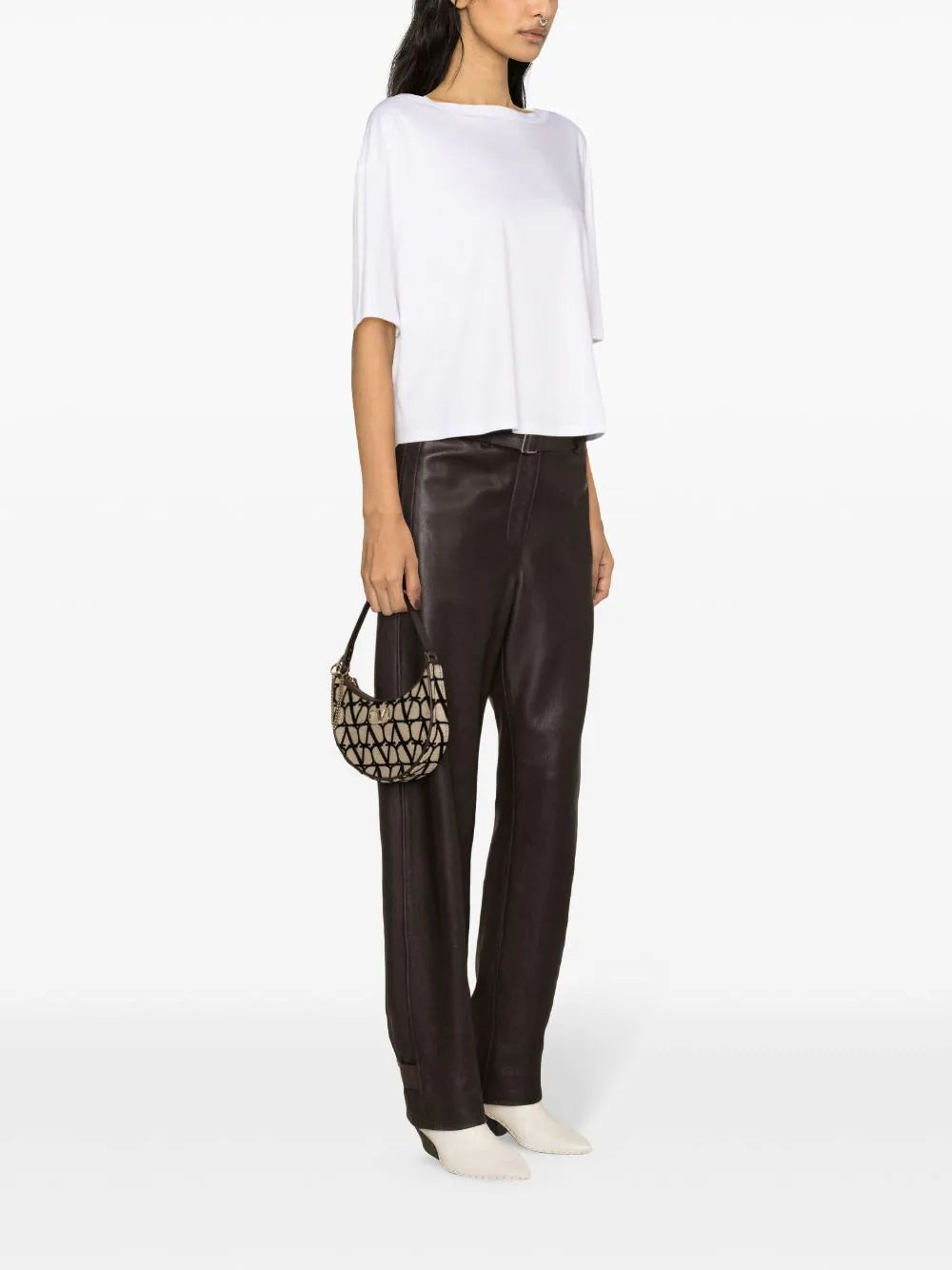 Allude Cotton Round Neck Tee in White - SKULPT Dublin