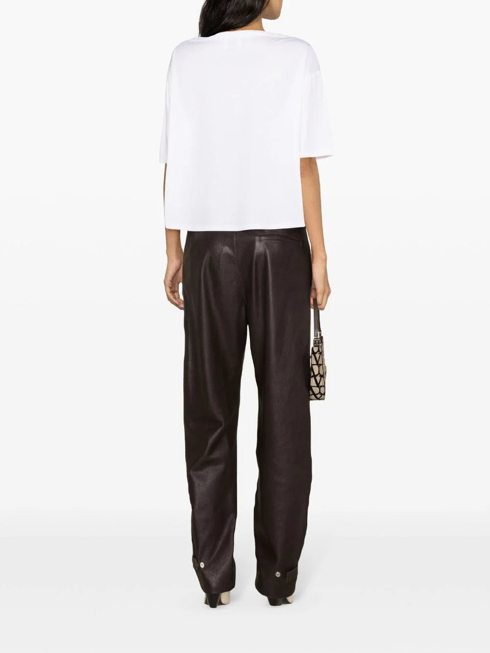 Allude Cotton Round Neck Tee in White - SKULPT Dublin