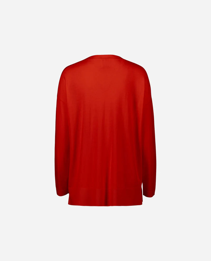 Allude V Jumper in Chili - SKULPT Dublin