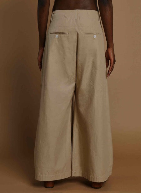 Jejia Wide Leg Trousers in Biscuit - SKULPT Dublin