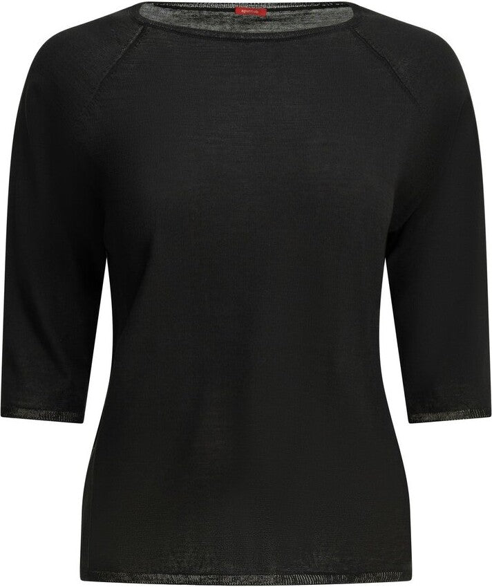 ApuntoB Long Sleeve Knit Top in Black - SKULPT Dublin