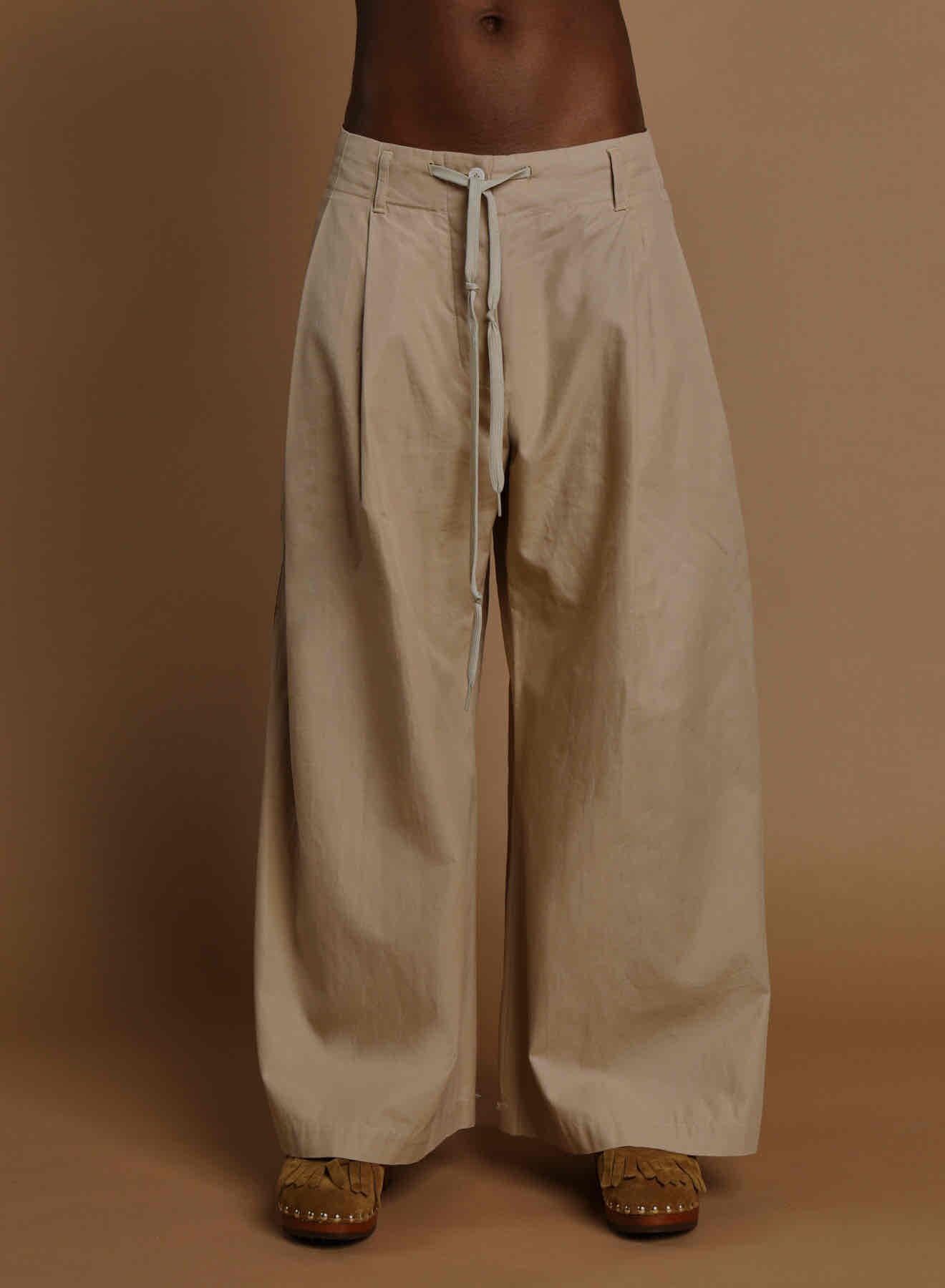 Jejia Wide Leg Trousers in Biscuit - SKULPT Dublin
