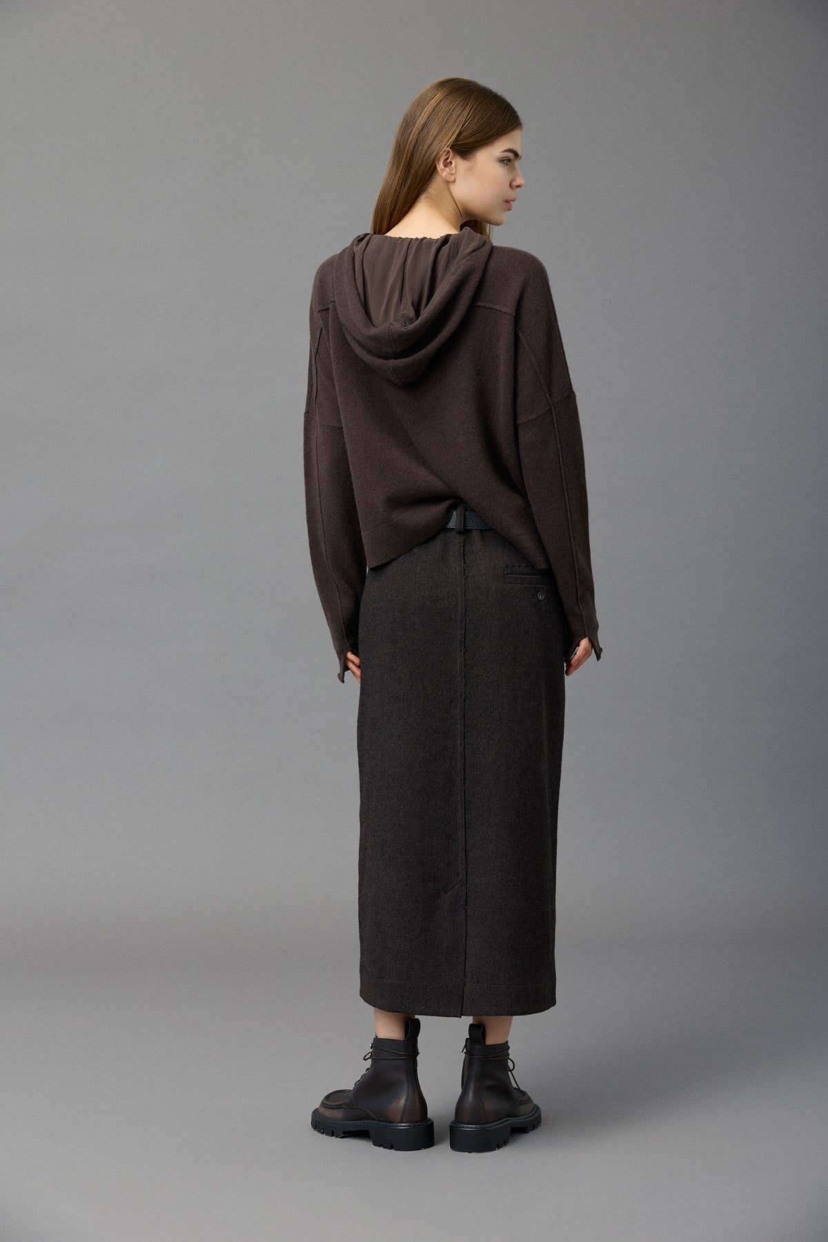 KristenseN Du Nord Cashmere Hoodie in Chocolate - SKULPT Dublin