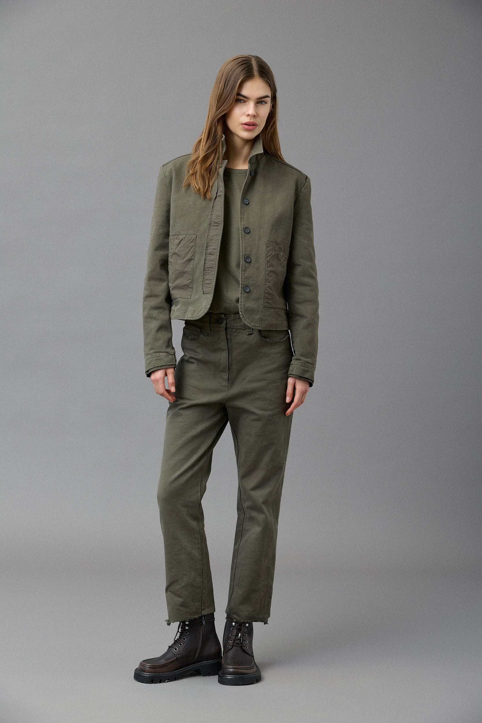 Kristensen du Nord Fttied Denim in Moss - SKULPT Dublin