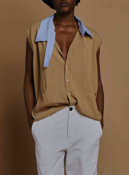 Jejia Papa Knit Cardigan in Camel - SKULPT Dublin