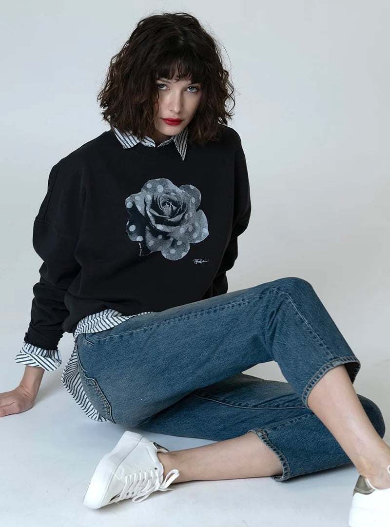 CPress Studio Petal Pusher Sweatshirt in Worn Black - SKULPT Dublin