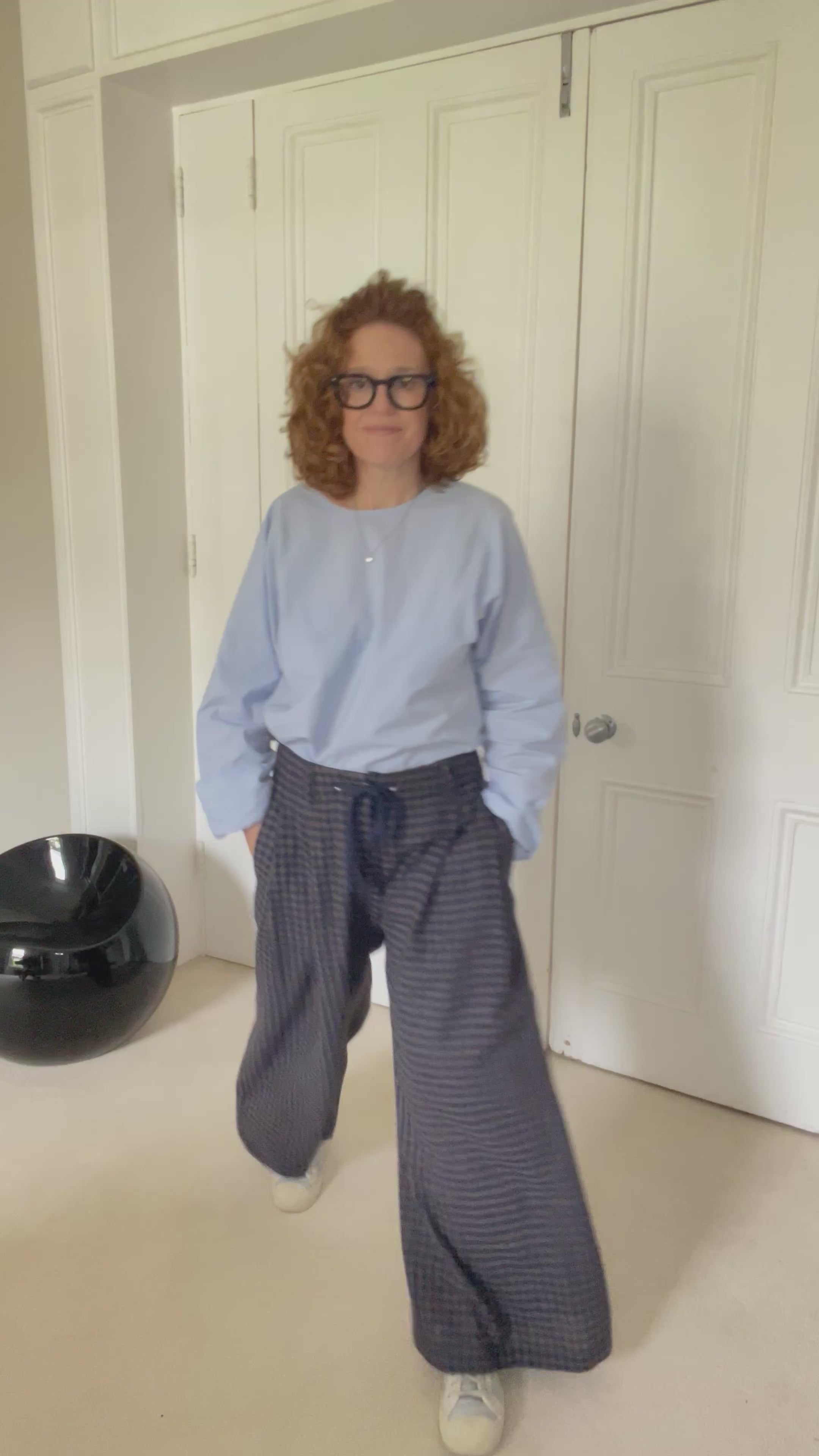 Jejia Trousers in Gingham - SKULPT Dublin
