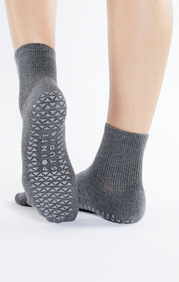 Pointe Studio Grip Sock Full Ankle Coverage - Black - SKULPT Dublin