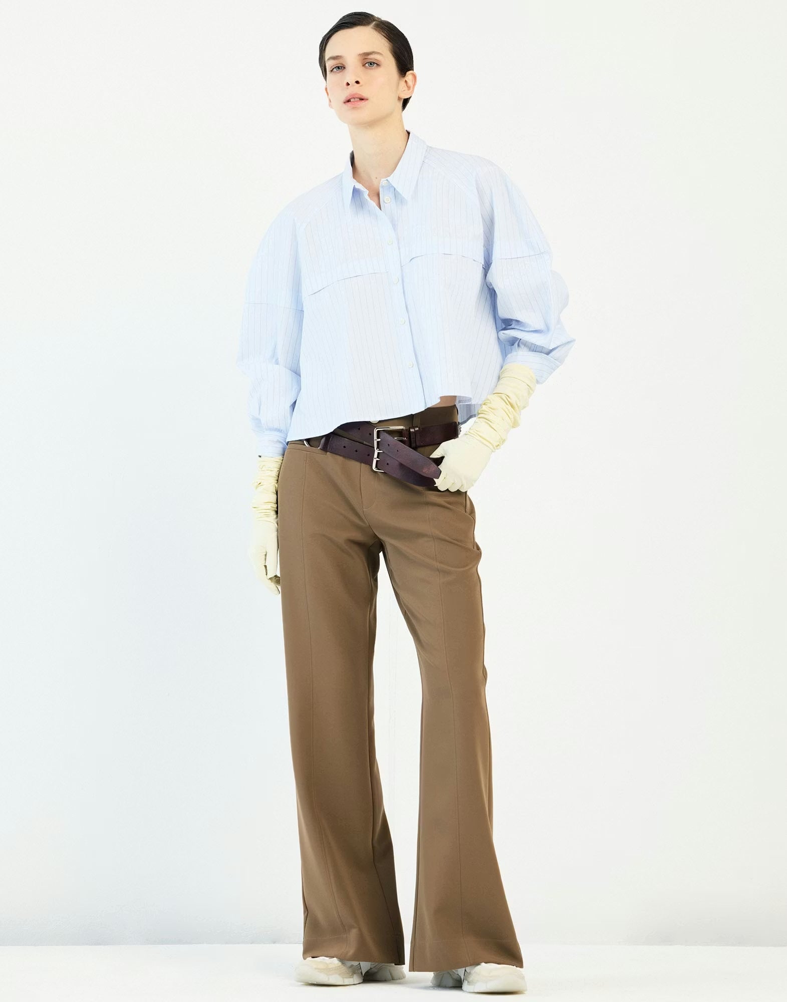 HIGH Everyday Couture Vitalize Shirt in Blue PinStripe - SKULPT Dublin