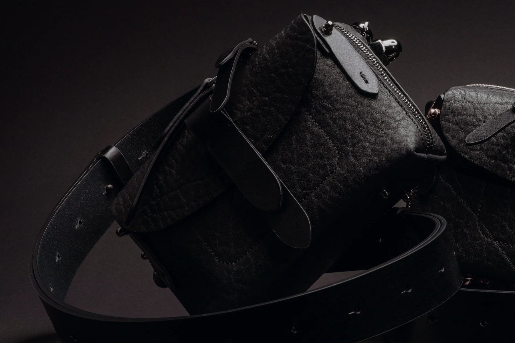 Filodee Microtool Handbag in Grain Leather Black - SKULPT Dublin