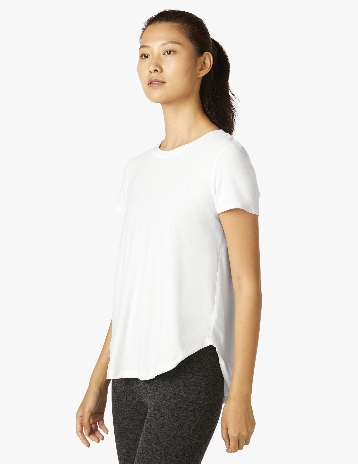 Beyond Yoga Short Sleeve Tee Cloud White - SKULPT Dublin