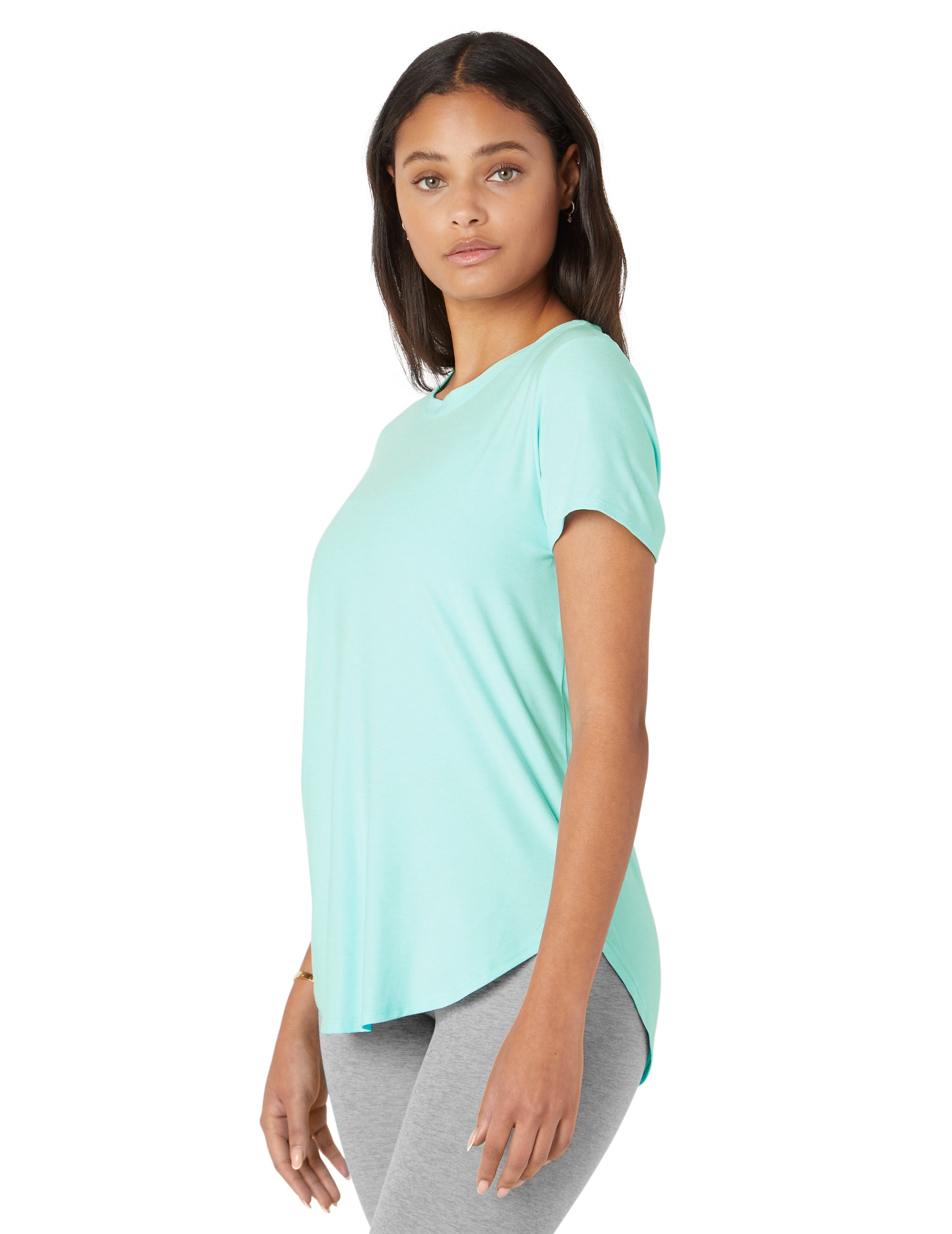 Beyond Yoga Short Sleeve Tee in Pebble Light - SKULPT Dublin