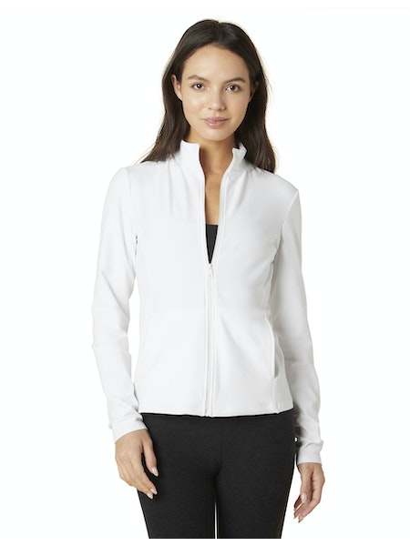 Beyond Yoga Spacedye Zip Up in White - SKULPT Dublin