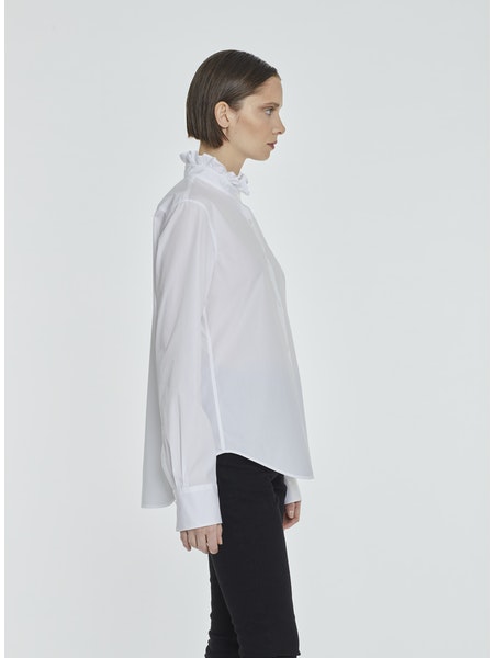 Lis Lareida Jewel Frill Shirt in White - SKULPT Dublin