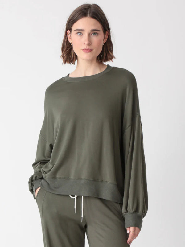 Electric and Rose Balloon Sweatshirt in Khaki - SKULPT Dublin