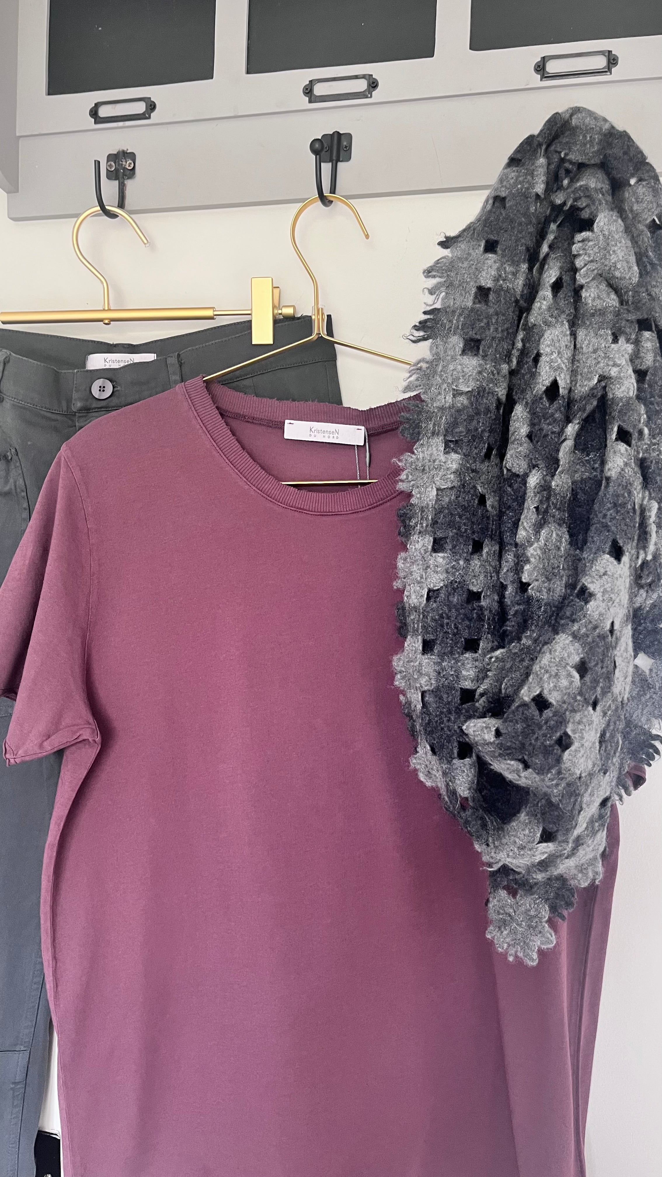 Kristensen du Nord Short Sleeve Tee in Dark Berry - SKULPT Dublin