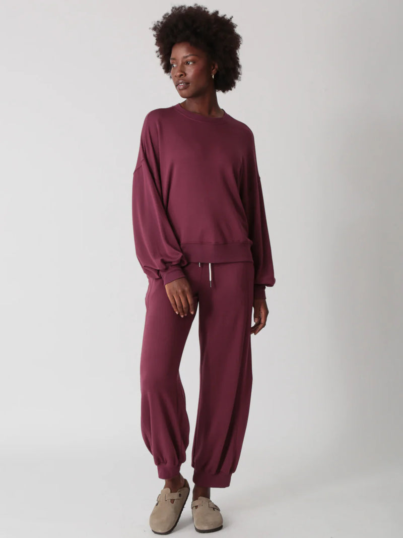 Electric and Rose Balloon Sweatpants in Merlot - SKULPT Dublin