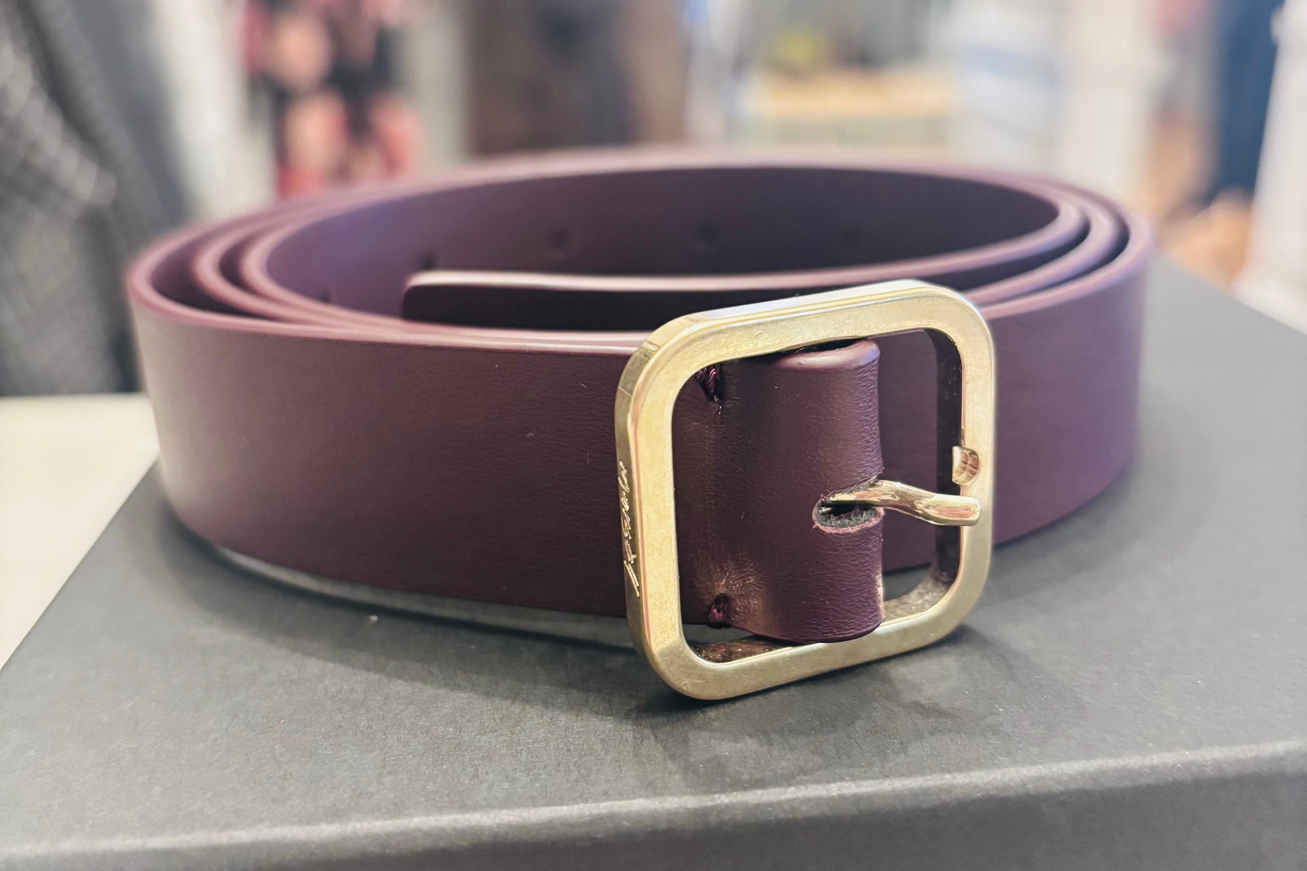 Marsell Leather Belt in ChocoWine