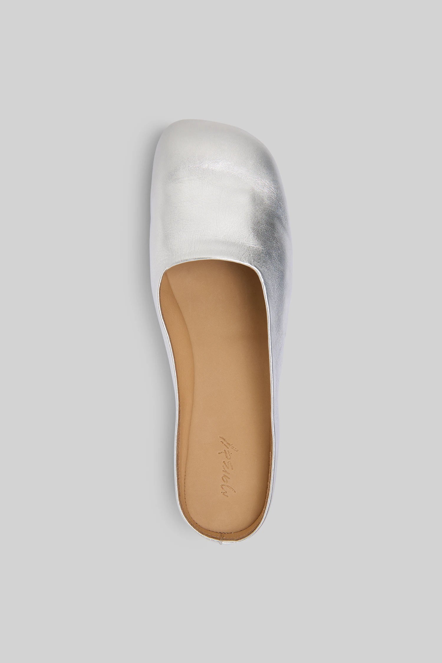 Marsell Ballerina Mules in Silver Foil - SKULPT Dublin