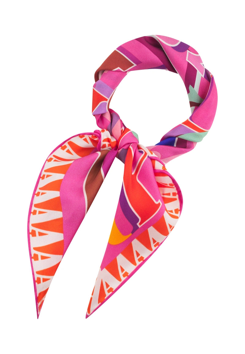 Codello Small Silk Scarf ABC Pink