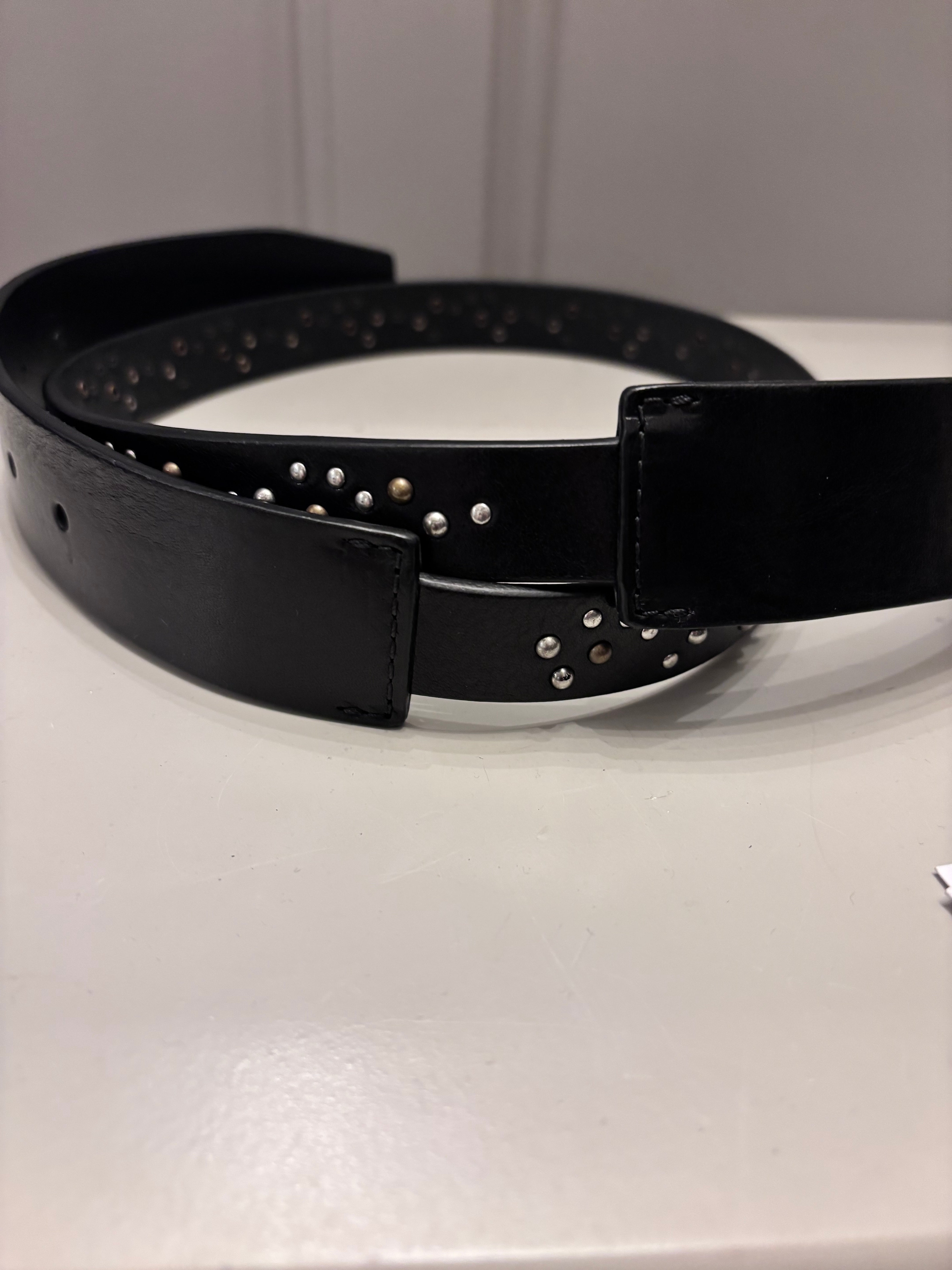 High Everyday Couture Stud Leather Belt in Black - SKULPT Dublin