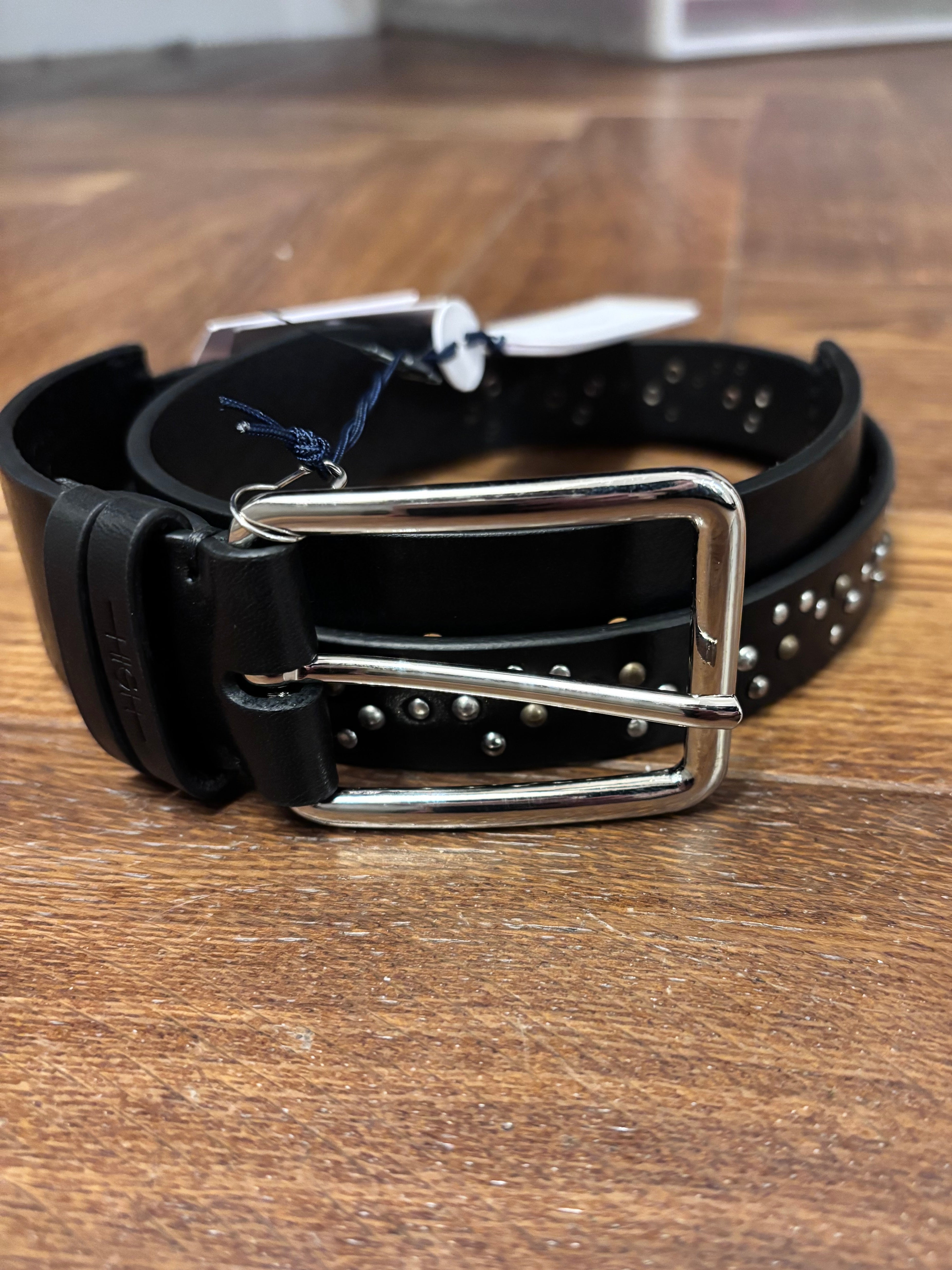 High Everyday Couture Stud Leather Belt in Black - SKULPT Dublin