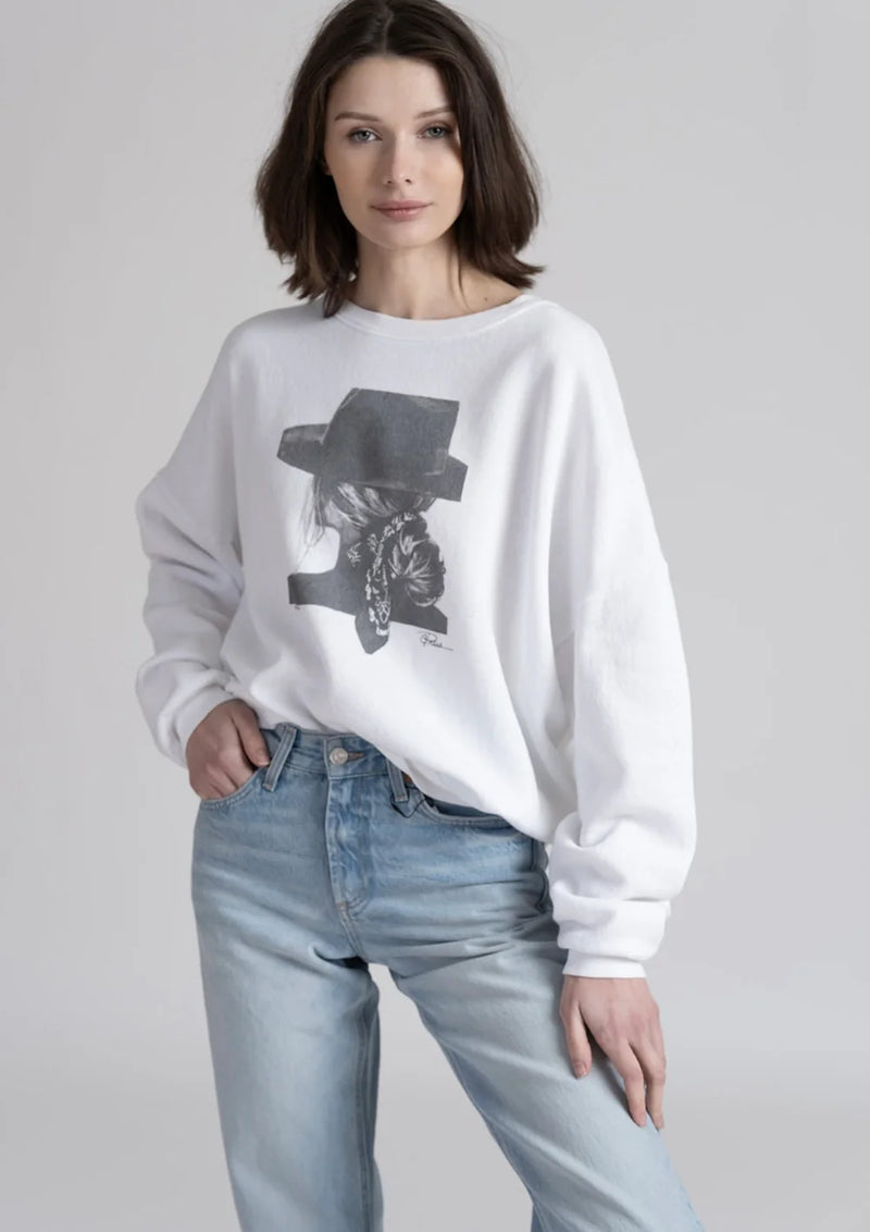 CPress Studio Come and Go Sweatshirt in Worn White - SKULPT Dublin