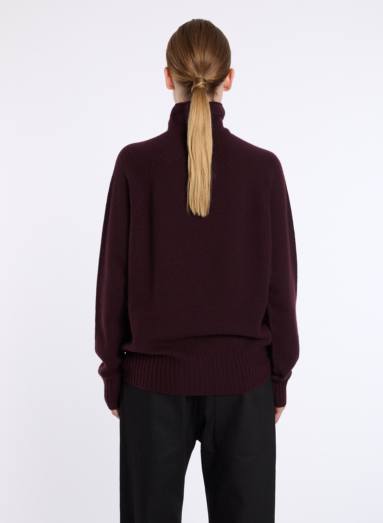Lis Lareida Cashmere Polo in Deep Berry - SKULPT Dublin