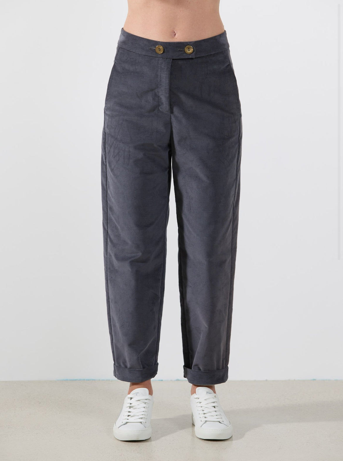 Rialto48 Cord Stretch Trousers in Graphite - SKULPT Dublin