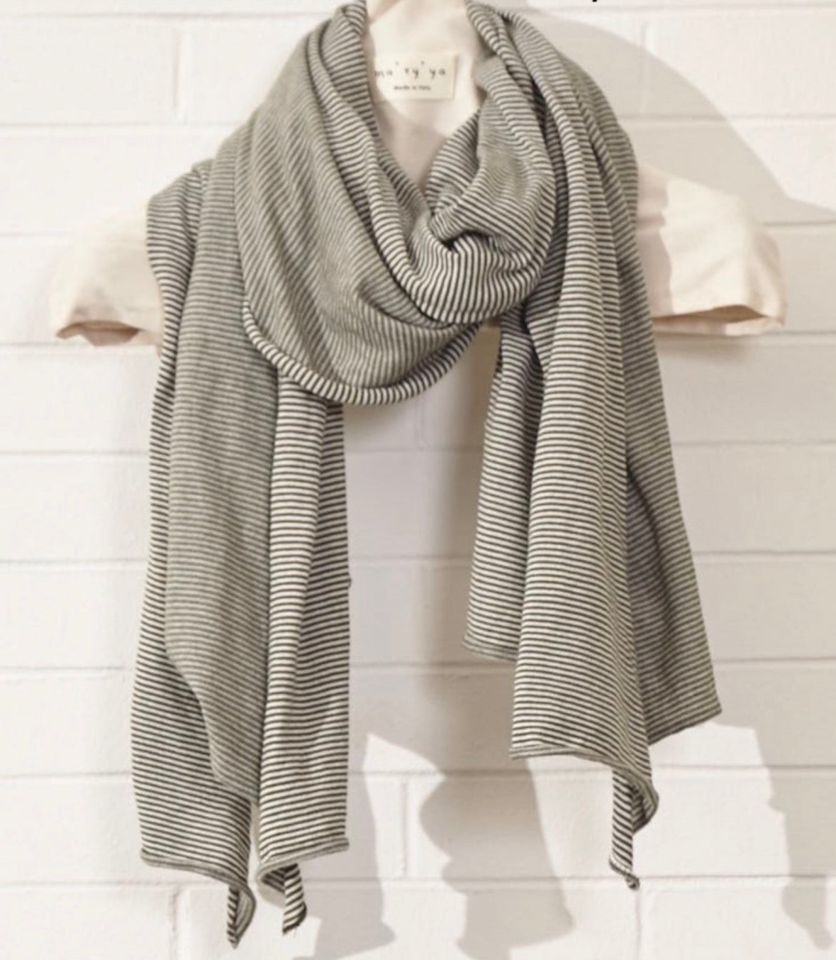Ma'ry'ya Official Scarf in Olive and White - SKULPT Dublin