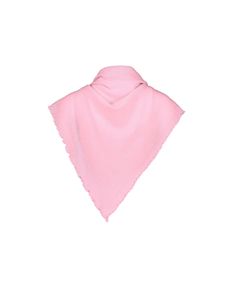 Allude Cashmere Triangle Ruffle Scarf in Pink - SKULPT Dublin