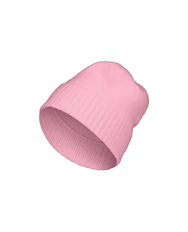 Allude Rib Trimmed Cashmere Beanie in Pink - SKULPT Dublin