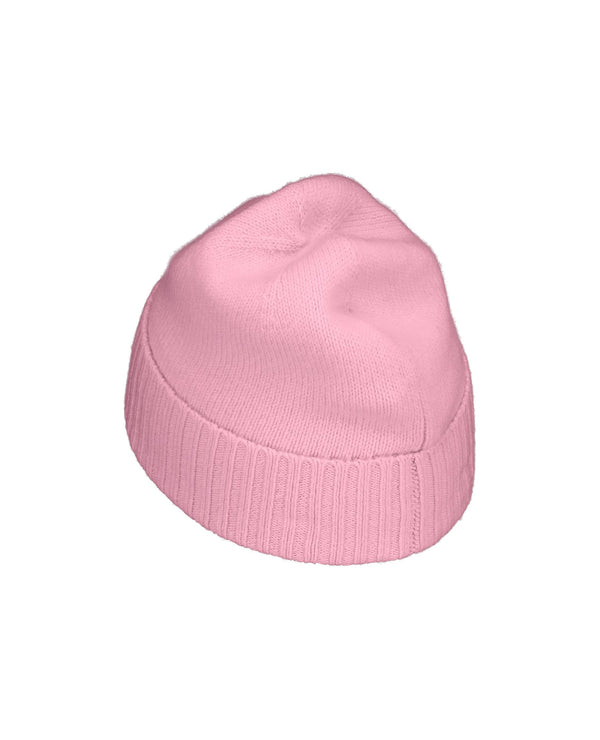 Allude Rib Trimmed Cashmere Beanie in Pink - SKULPT Dublin