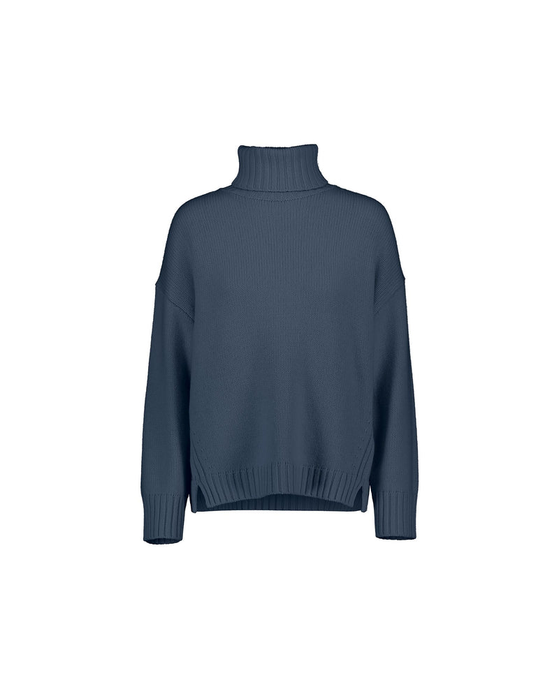 Allude Polo Neck in Denim Blue - SKULPT Dublin